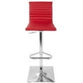 thumbnail image 5 of Masters Contemporary Adjustable Barstool with Swivel in Red Faux Leather by LumiSource, 5 of 8