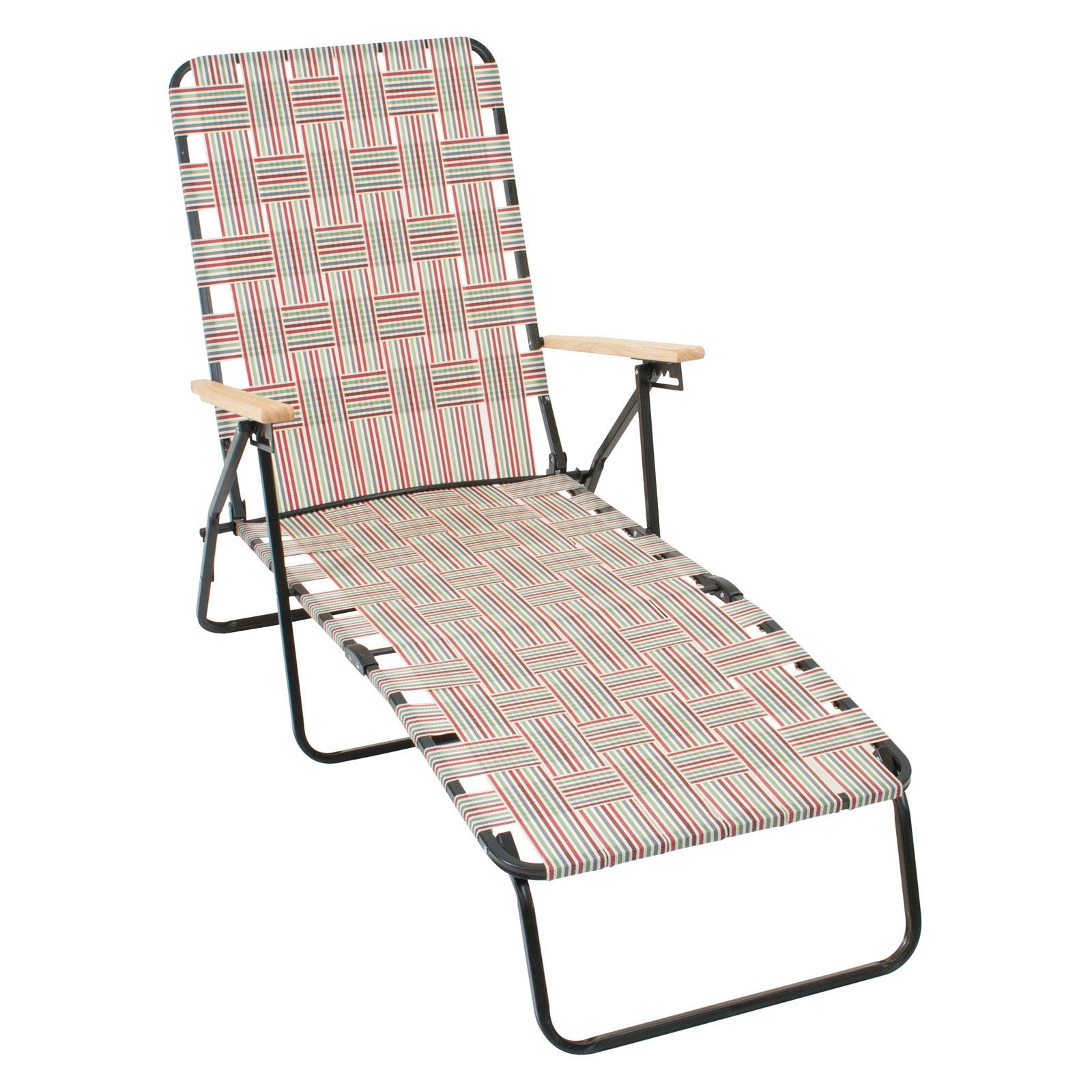 rio brands rio deluxe folding web chaise lounge chair