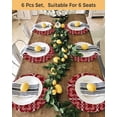 thumbnail image 4 of 13 Inch Round Placemats Set of 4, Red Boho Non Slip Heat Insulation PP Table Mats, Vintage Country Ethnic Abstract Flowers Art Washable Place Mats for Kitchen Dining Party Table Decor, 4 of 7