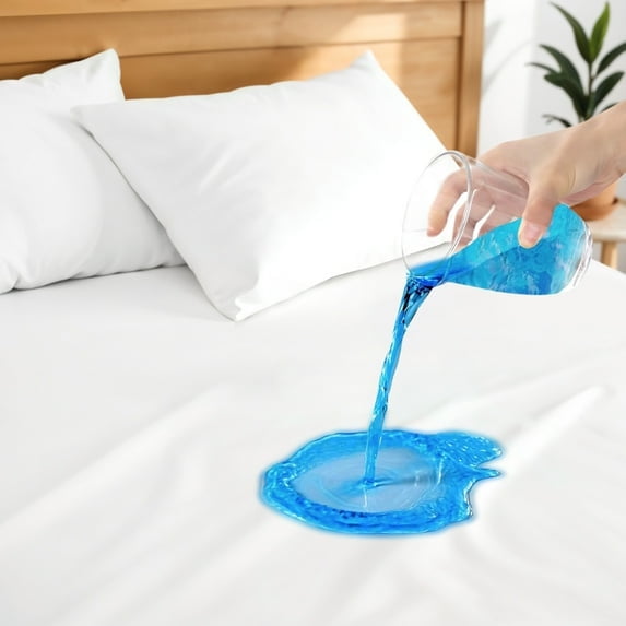 Hitime Protector de Colchón Impermeable Tamaño Matrimonial, Funda de Colchón Transpirable y Refrescante con Protector de 6 a 15 Pulgadas (Microfibra, Completo 54 X 75 Pulgadas)