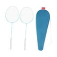 thumbnail image 2 of yotijay Luminous Badminton Rackets with Bag Game Beginner Competition Equipment Practice Light Blue, 2 of 8