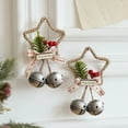 thumbnail image 6 of Taicans Christmas Ornament Pentagram Bells Ornament,5.91x3.54x1.57in,Handmade Festive Decor with Crisp Sound,Multi-Use for Tree/Wall/Gift - Merry Christmas Design, 6 of 6