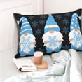 thumbnail image 4 of Fuzoiu Christmas Gnome Snowflake Print Pillow Case with Hidden Zipper,Pillow Covers,Soft and Comfortable Pillowcase-14"x20", 4 of 6