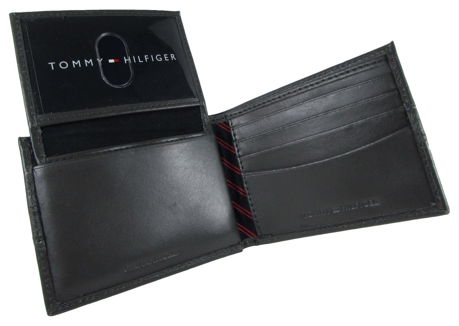 Tommy Hilfiger Leather Bifold Wallet Removal Card Holder Gray - Walmart.com