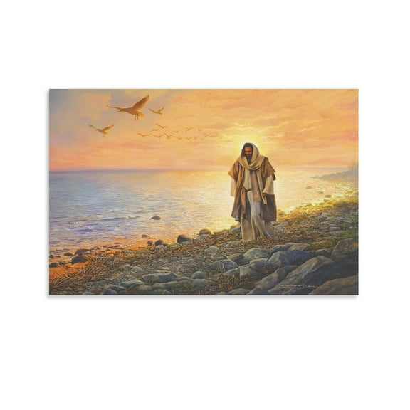Jesus Walked The Earth by Greg Olsen Painter Wall Art Poster Wall Art Picture Painting Poster Canvas Print Posters Artworks Bedroom Living Room Decor 20x30inch(50x75cm)