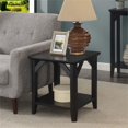 thumbnail image 2 of Convenience Concepts Winston Table d'Appoint avec Étagère en Bois Noir, 2 of 7
