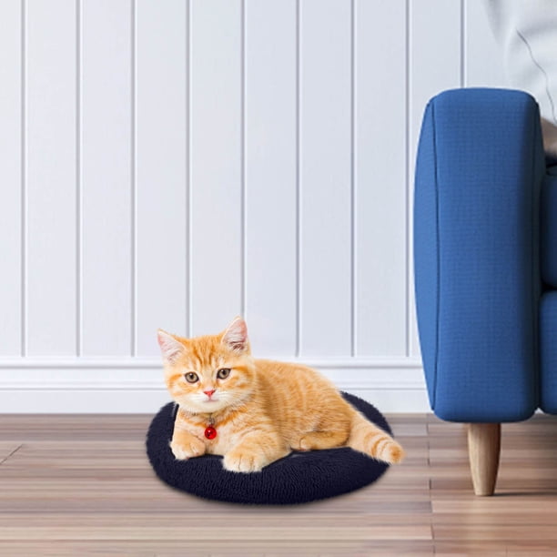 Xihbxyly Cama para Perros Pequeños, Diseño Redondo Cómodo, Borde Elevado para Soporte Cervical, Relleno Suave para Aliviar Las Articulaciones, Solución para Dormir, Arena para Mascotas Pequeñas, Tama