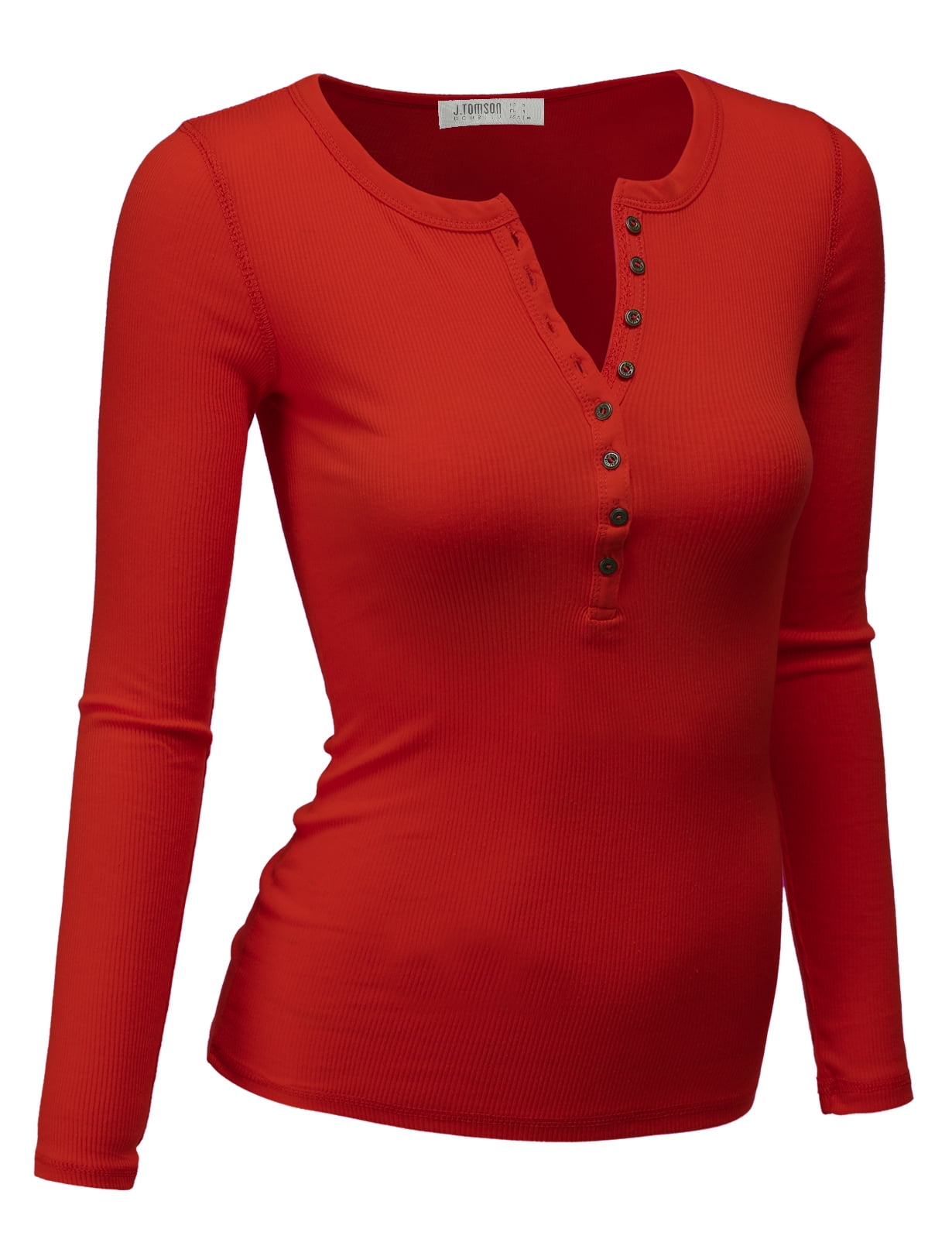 women's thermal henley top