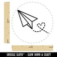 thumbnail image 2 of Paper Airplane with Heart Self-Inking Rubber Stamp Ink Stamper - Yellow Ink - Medium 1 Inch, 2 of 7
