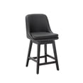 thumbnail image 2 of MINCETA Counter Stools,26" 360 Free Swivel Bar Stools,Modern Counter Height Bar Stools with Upholstered,Wooden Barstool for Kitchen Island and Counter Height,Set of 2,PU Leather in Dark Gray, 2 of 5