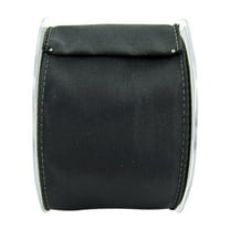 Ribbon Bazaar Wired Iridescent Taffeta 3-1/2 inch Black (Same Color Edge) 10 yards 100% Acetate Ribbon