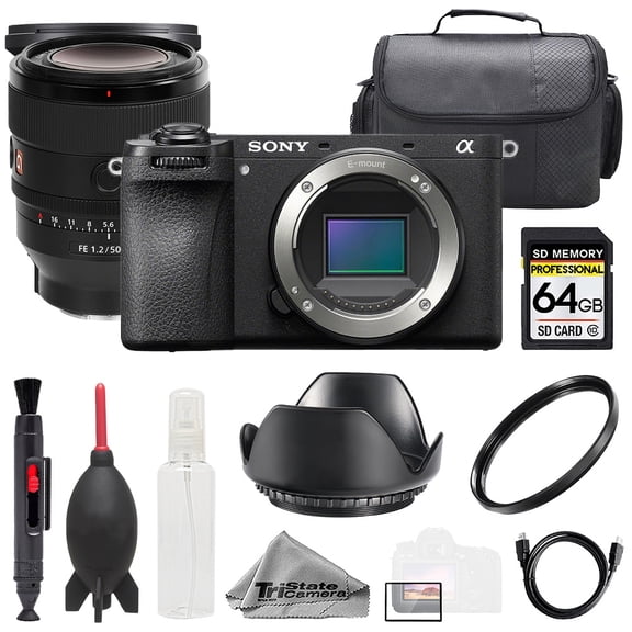 Sony a6700   50mm f/1.2 GM Lens  64GB   Bag  UV Filter- Basic Kit (International Version)