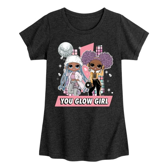 LOL OMG - Winter Dolls - You Glow Girl - Toddler & Youth Girls Short Sleeve Graphic T-Shirt
