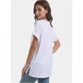 thumbnail image 6 of Women's Tshirts Casual V Neck Short Sleeve Loose Summer Tunic Tops, 6 of 6
