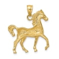 thumbnail image 4 of Auriga 10k Yellow Gold 2-D Polished Horse Charm for Women (L-32.1 mm, W-26.4 mm), 4 of 6