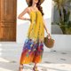 thumbnail image 5 of TaTaai Womens Printed Long Maxi Dress Spaghetti Strap Backless Loose Fit Sleeveless Casual Solid Color Soft Lightweight Comfortable for Summer Daily Beach Gift, 5 of 9