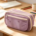 thumbnail image 5 of IPEWLEX Large Capacity Zipper Pencil Case, Versatile Multi-functional Organizer Pouch for Makeup & Electronics, Lightweight Portable Storage Bag Ideal for Office, Travel, and Daily Work, 5 of 5