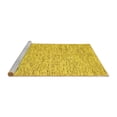 thumbnail image 2 of Ahgly Company Machine Washable Indoor Round Abstract Yellow Contemporary Area Rugs, 8' Round, 2 of 4