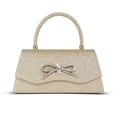 thumbnail image 3 of Womens Evening Bag Sparkly Bow Clutch Purse Wedding Party Purses Glitter Rhinestone Cocktail Prom Handbags, 3 of 8