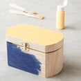 thumbnail image 2 of Make Market 7.5" Unfinished Wooden Oval Box - Ready-To-Decorate Wood Box for Trinkets, Coins, Jewlery, Valuables - Bulk 8 Pack, 2 of 5