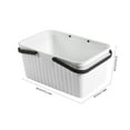 thumbnail image 3 of Bath Storage Basket, Plastic Portable Toiletry Organizer, Ventilated Drainage Design With Handles, Versatile For Kitchen Bathroom Picnic, Space-Saving, 3 of 7