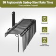 thumbnail image 3 of Telyswee 3 Point 72 inch Pine Straw Landscape Rake for Category 0 & Cat-1 Tractor, 30 Coil Spring Tines, 3 of 6