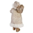 thumbnail image 2 of STP Goods Santa Claus with Watch and Gift Bag Collectible Doll 24” (60 cm) Santa Claus Christmas Figurine Holiday Décor Xmas Standing Decoration Xmas Figure Doll Decoration, Gold and White, 2 of 7
