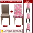 thumbnail image 4 of Christmas Chair Covers for Dining Room Set of 6 Christmas Santa Claus Dining Chair Protectors 6 Pcs Stretch Removable Washable Chair Slipcovers 6 Pack for Winter Xmas Holiday Home and Party Decor, 4 of 6