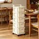 thumbnail image 5 of Rolling Storage Carts With Drawers Plastic Storage Drawer Unit With Wheels Mobile Organizer Carts For Snacks Toys, 5 of 6