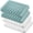White & Teal, variant on Self Draining Soap Dishes, 3 Pcs Silicone Soap Saver, Waterfall Drainer Soap Holder for Bathroom, Extend Soap Life, Keep Soap Bars Dry Clean & Easy Cleaning (White, Gray, Teal)