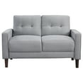 thumbnail image 6 of Bowen 3-piece Upholstered Track Arm Tufted Sofa Set Grey, 6 of 15