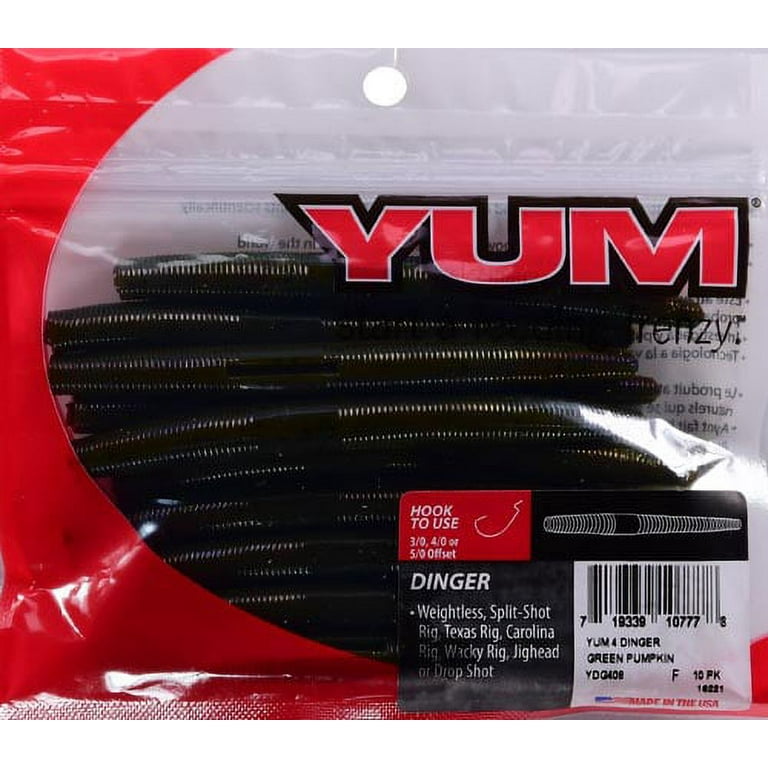 Yum Lures YDG570 Dinger vissen aas, watermeloen/gouden vlok, 5