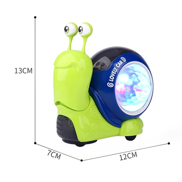 Simulación Caracol Caminando Bebé Educativo Música Proyección Luces Juguetes (Verde) Likrtyny Para estrenar