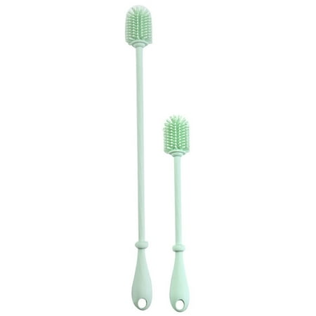 

2pcs Mugs Soft Silicone Portable Cleaning Tool Long Handle Kitchen Bottle Brush