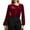 #52-Red, variant on Craaazy Women's Solid Color Long-Sleeve Velvet Crewneck Tops Gifts