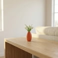 thumbnail image 5 of REGALWOVEN Modern White Ceramic Vase for Home Decor Ribbed Textured Flower Vase for Boho , Minimalist Decorative Vase for Shelf Orange 3.5"L x 3.5"W x 6.1"H, 5 of 6