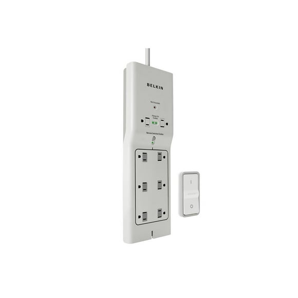 Belkin Conserve Switch - Surge protector - output connectors: 8 - gray, white