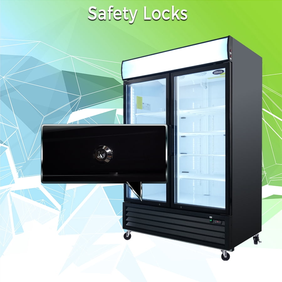 Danolapsi Glass Door Merchandiser Refrigerator 44.7 Cu.ft/19.3 Cu.ft/70 Cu.ft Swing Door Commercial Display Refrigerators Merchandising Refrigeration with LED Top Panel