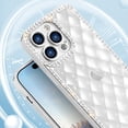 thumbnail image 4 of Compatible with iPhone 14 Pro Max Clear Bling Case Glitter Diamond Rhinestone Rhomboid Pattern Sparkle Bumper Fashion Cute Luxury Protection Shockproof Case for Women Girls, 4 of 14