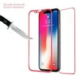 thumbnail image 2 of iPhone X Front and Back Screen Protector, Mignova Front + Back Rear [9H Hardness 0.26 mm 2.5D] Premium Ultra-Clear Anti Scratch/Bubble Free Tempered Glass Case Cover for iPhone X (Red), 2 of 5