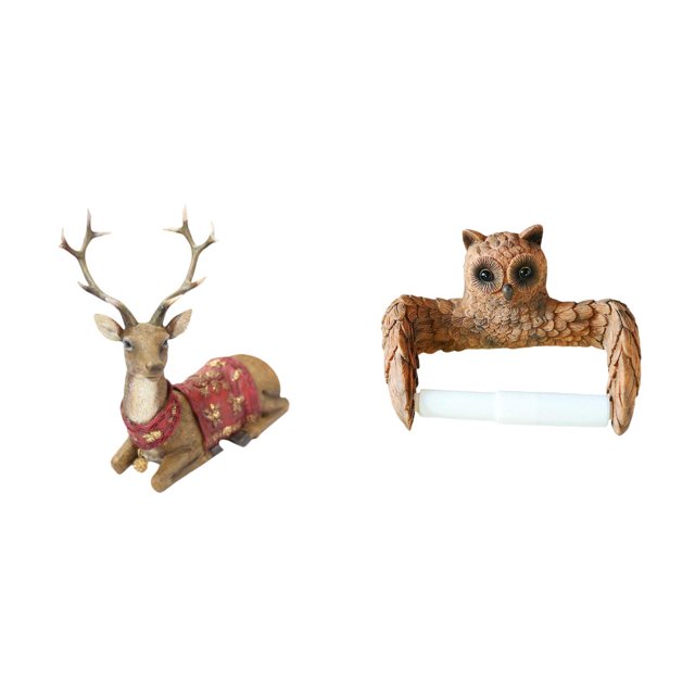 Escultura de reno, alce, búho, adorno de mesa, figura de ciervo, estatua para sala de estar, oficina, dormitorio, decoración de granja, soporte para p