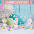 thumbnail image 2 of Gnomo de Pascua, decoración hecha a mano, luces de conejito de primavera, Tomte sueco, adorno de felpa para el hogar, figuritas de conejo, regalos, 2 of 4