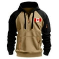 thumbnail image 3 of Generic Men's Fleece Hoodie Sweatshirts Casual Long Sleeve Quarter Zip Pullover Sweatshirt Workout Athletic Hoodies, 3 of 3