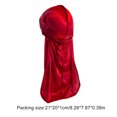 thumbnail image 2 of Headwraps Assorted Colors Long Tail Pirate Hat Unisex Windproof Single Layer Attractive Chic Design Breathable Turban Beanies wine red, 2 of 4