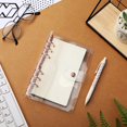 thumbnail image 3 of 2-Ring Clear Binder Covers, Personal A6 Transparent PVC Binder Cover Notebook Shell Round Ring Binder Cover, Refillable Loose Leaf Journal, 3 of 5
