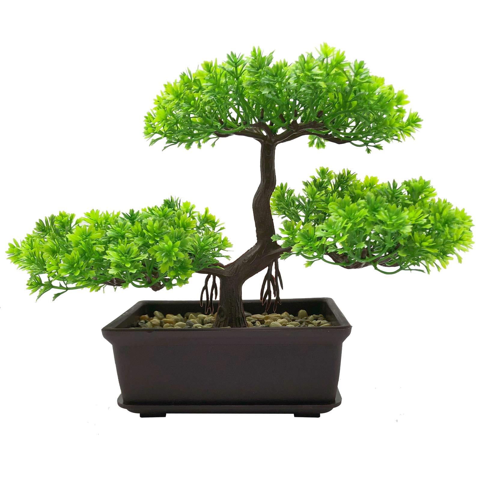 Artificial Bonsai Tree Fake Plant Decoration Potted Green House Plants Display 