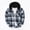 Blue, variant on Men's Fall Flannel Hoodie - Button Down Plaid Shirt Jacket, Casual Long Sleeve Overshirt, Stylish Lightweight Fall Outerwear