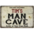thumbnail image 1 of TIM'S Man Cave Sign Rustic 12 x 18 Matte Finish Metal 112180035173, 1 of 1