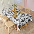thumbnail image 3 of White Planet Cat Feather Pattern Rectangle Tablecloth 60"x102",Waterproof Polyester Rectangle Table Cloth, Wipeable Spillproof Polyester Tablecloth for Dining, Camping, Indoor and Outdoor, 3 of 6