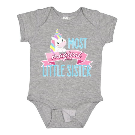 

Inktastic Most Magical Little Sister- Cute Unicorn Gift Baby Girl Bodysuit